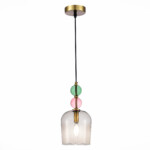 SL2000.223.01 Подвес ST-Luce Золотистый/Розовый E14 1*40W ДЖЕА