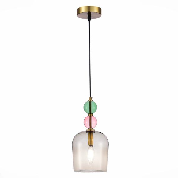 SL2000.223.01 Подвес ST-Luce Золотистый/Розовый E14 1*40W ДЖЕА