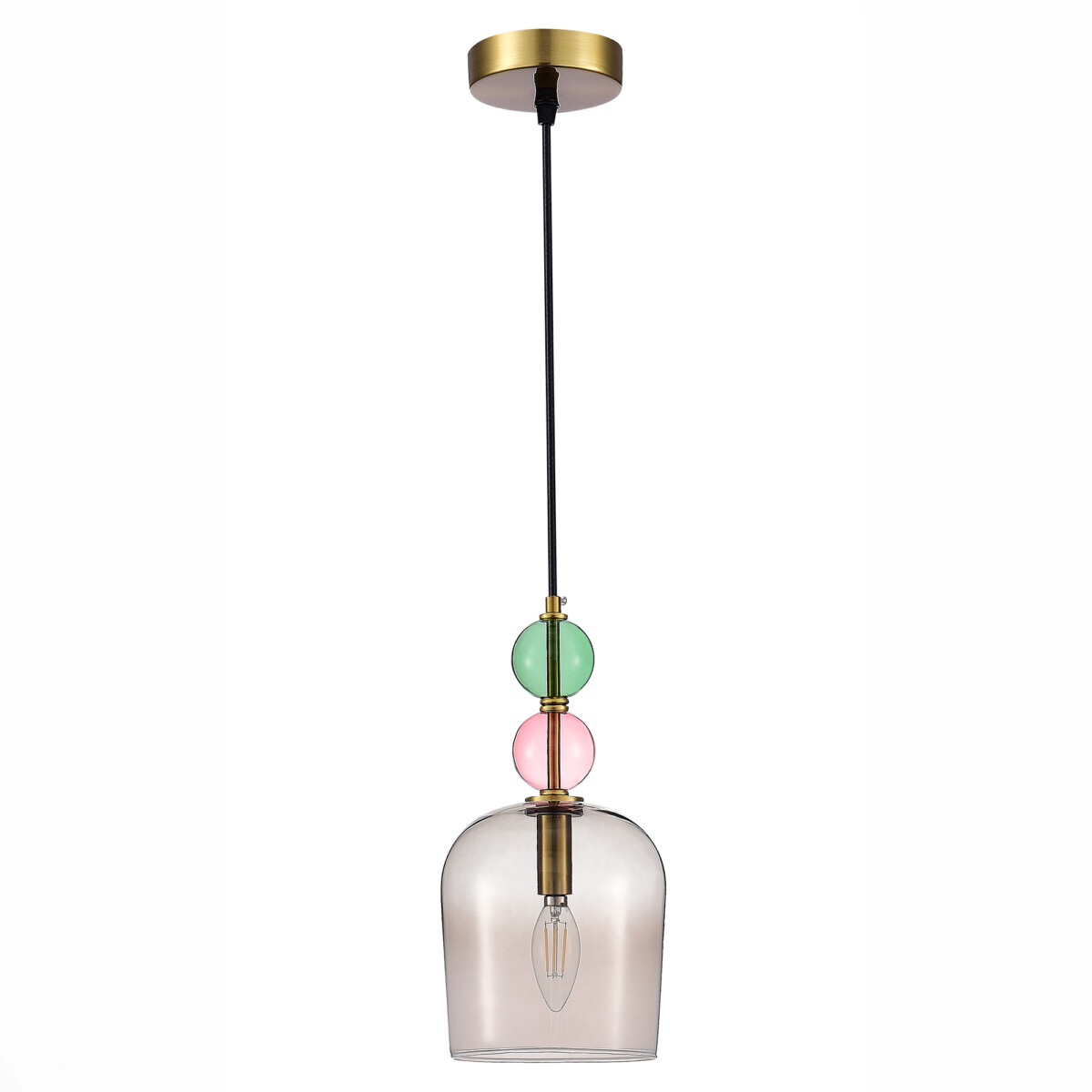 SL2000.223.01 Подвес ST-Luce Золотистый/Розовый E14 1*40W ДЖЕА — изображение 2