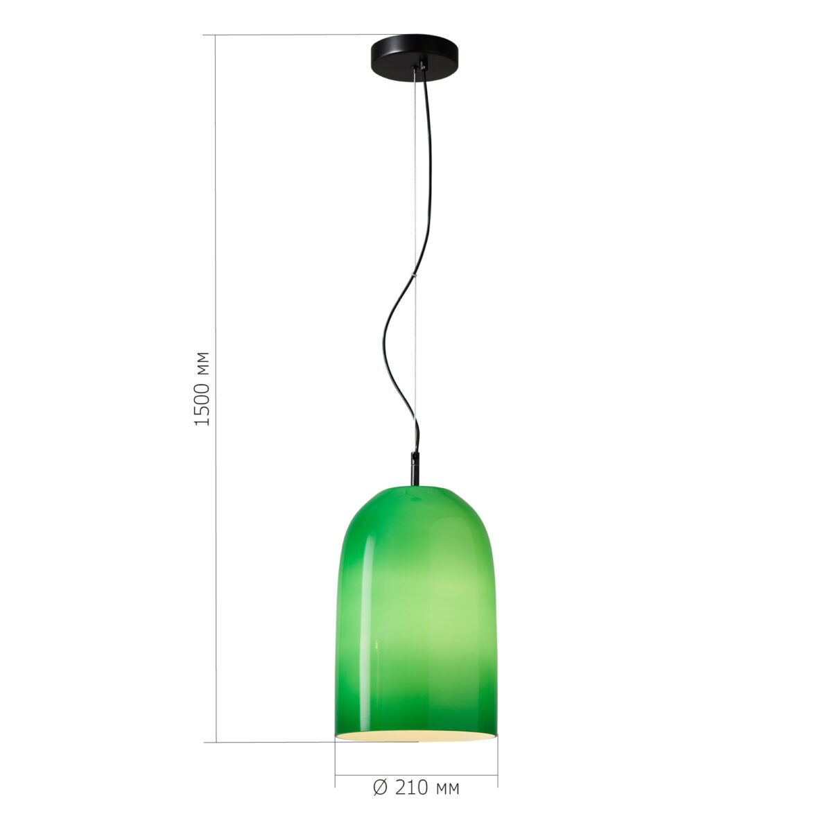 SL2001.413.01 Светильник подвесной ST-Luce Черный/Зеленый E27 1*60W МИЛО — изображение 3