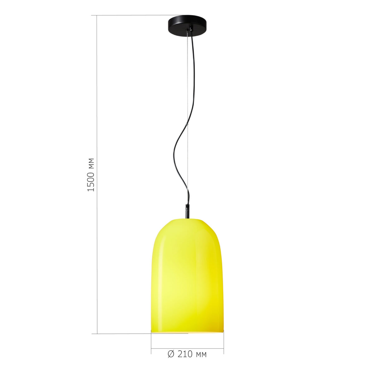 SL2001.423.01 Светильник подвесной ST-Luce Черный/Желтый E27 1*60W МИЛО — изображение 3