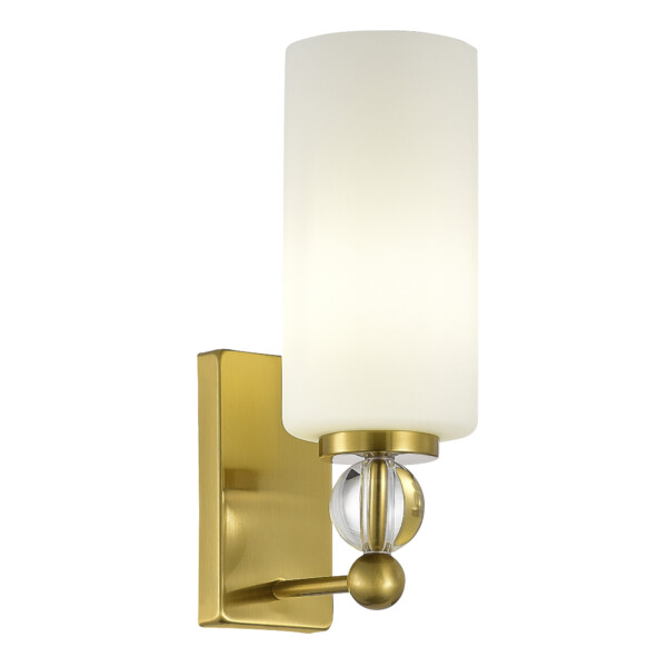 в наличии SL2003.301.01 Светильник настенный ST-Luce латунь/белый E27 1*40W АВРОРА - купить в интернет-магазине Светильники Торг