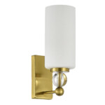 в наличии SL2003.301.01 Светильник настенный ST-Luce латунь/белый E27 1*40W АВРОРА - купить в интернет-магазине Светильники Торг