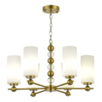 в наличии SL2003.303.06 Люстра подвесная ST-Luce латунь/белый E27 6*40W АВРОРА - купить в интернет-магазине Светильники Торг