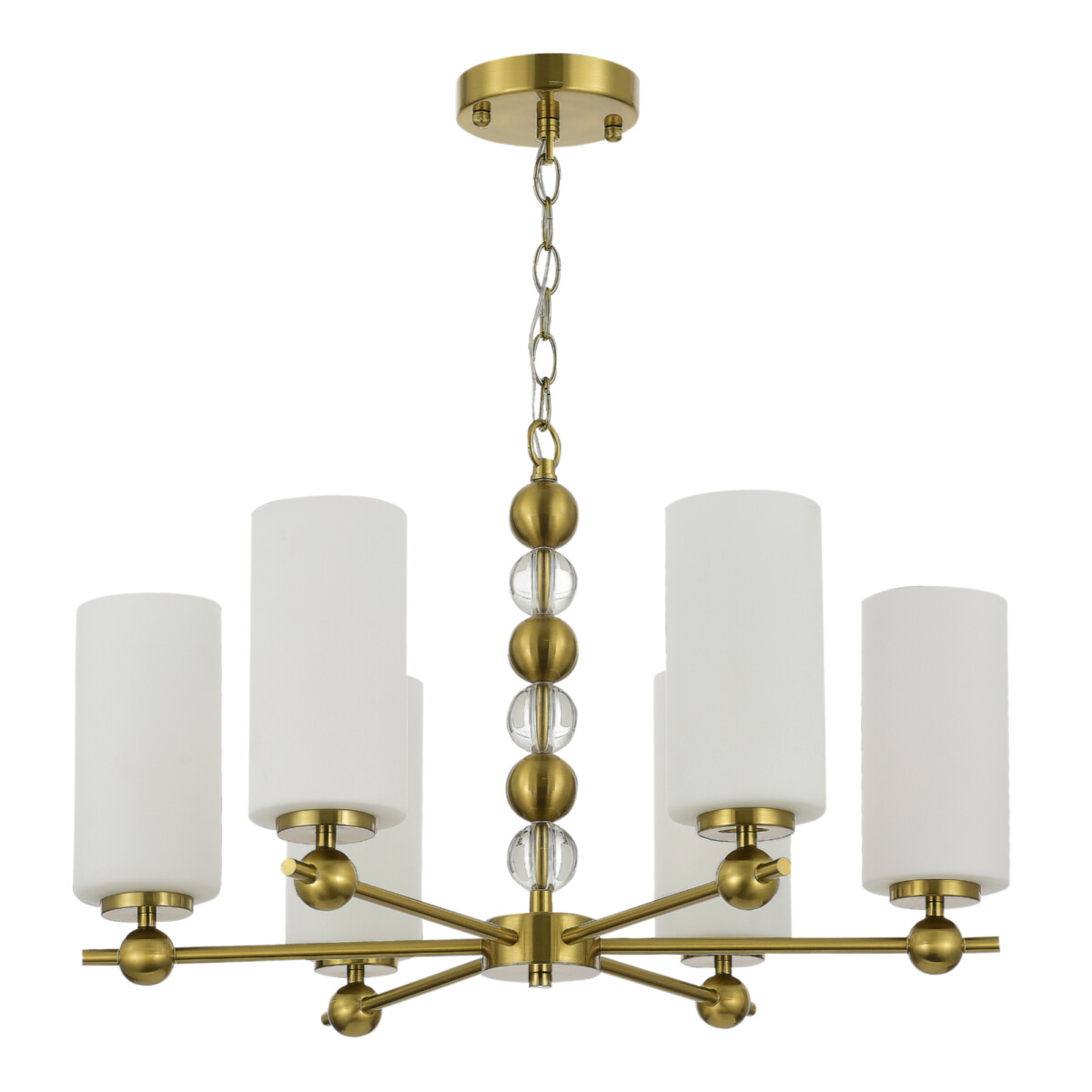 в наличии SL2003.303.06 Люстра подвесная ST-Luce латунь/белый E27 6*40W АВРОРА - купить в интернет-магазине Светильники Торг