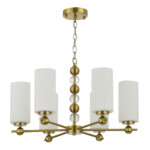 в наличии SL2003.303.06 Люстра подвесная ST-Luce латунь/белый E27 6*40W АВРОРА - купить в интернет-магазине Светильники Торг