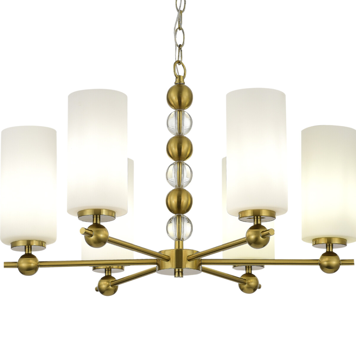 в наличии SL2003.303.06 Люстра подвесная ST-Luce латунь/белый E27 6*40W АВРОРА - купить в интернет-магазине Светильники Торг