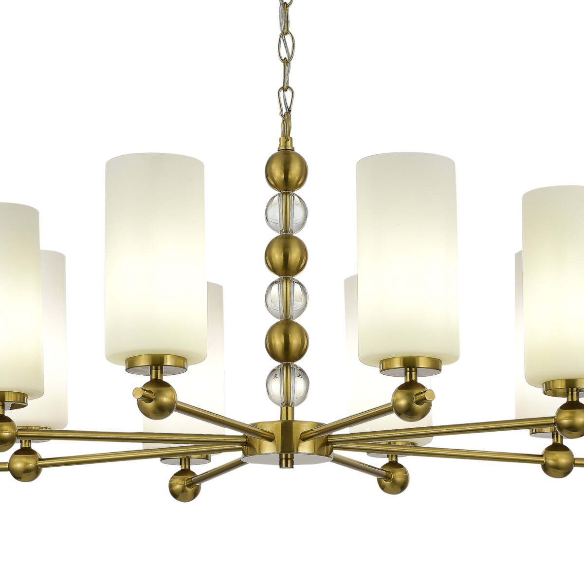 в наличии SL2003.303.08 Люстра подвесная ST-Luce латунь/белый E27 8*40W АВРОРА - купить в интернет-магазине Светильники Торг