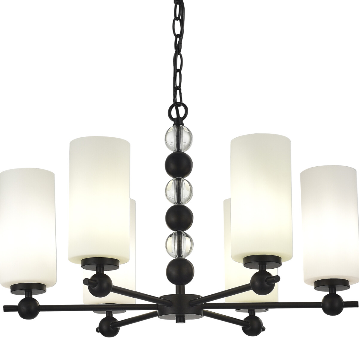 в наличии SL2003.403.06 Люстра подвесная ST-Luce черный/белый E27 6*40W АВРОРА - купить в интернет-магазине Светильники Торг