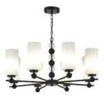 в наличии SL2003.403.08 Люстра подвесная ST-Luce черный/белый E27 8*40W АВРОРА - купить в интернет-магазине Светильники Торг