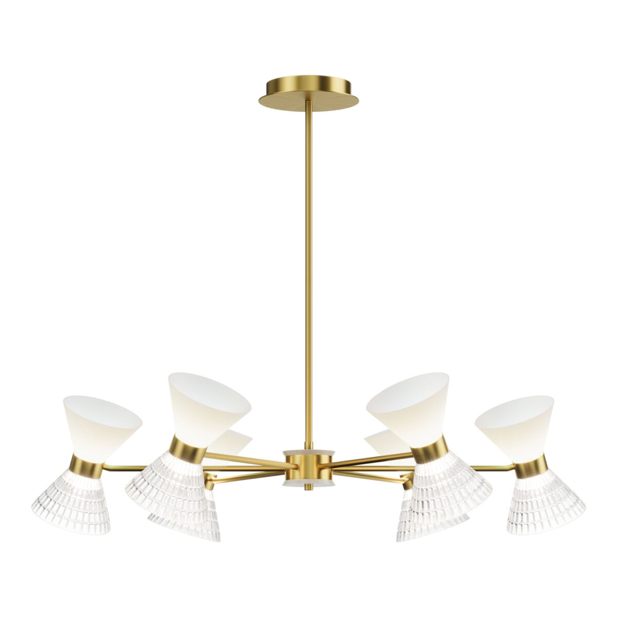 SL2004.303.12 Светильник подвесной ST-Luce латунь/прозрачный, белый, латунь G9 LED 12*5W СПИРИТ — изображение 1