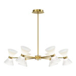 SL2004.303.12 Светильник подвесной ST-Luce латунь/прозрачный, белый, латунь G9 LED 12*5W СПИРИТ