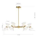 SL2004.303.12 Светильник подвесной ST-Luce латунь/прозрачный, белый, латунь G9 LED 12*5W СПИРИТ — изображение 2