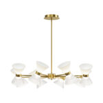 SL2004.303.16 Светильник подвесной ST-Luce латунь/прозрачный, белый, латунь G9 LED 16*5W СПИРИТ