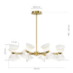 SL2004.303.16 Светильник подвесной ST-Luce латунь/прозрачный, белый, латунь G9 LED 16*5W СПИРИТ — изображение 2