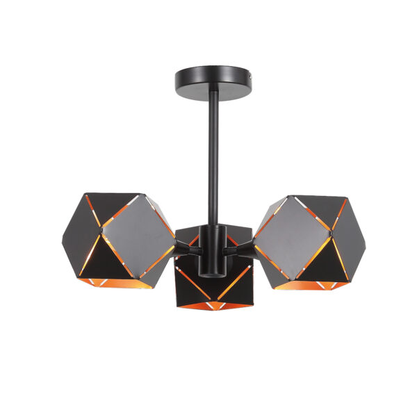 SL258.402.03 Люстра потолочная ST-Luce Черный/Черный, Золото E14 3*40W ЭНИГМА