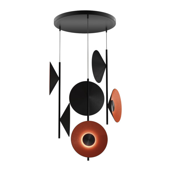 SL3003.403.09 Светильник подвесной ST-Luce Черный/Оранжевый, Черный LED 9*2W 3000K СЕНТИТО