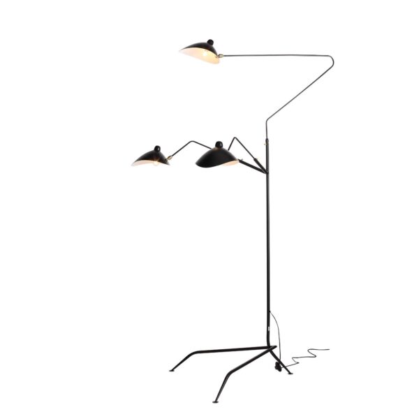 SL305.405.03 Торшер ST-Luce Черный/Черный, Белый E27 3*60W СПРУЦЦО