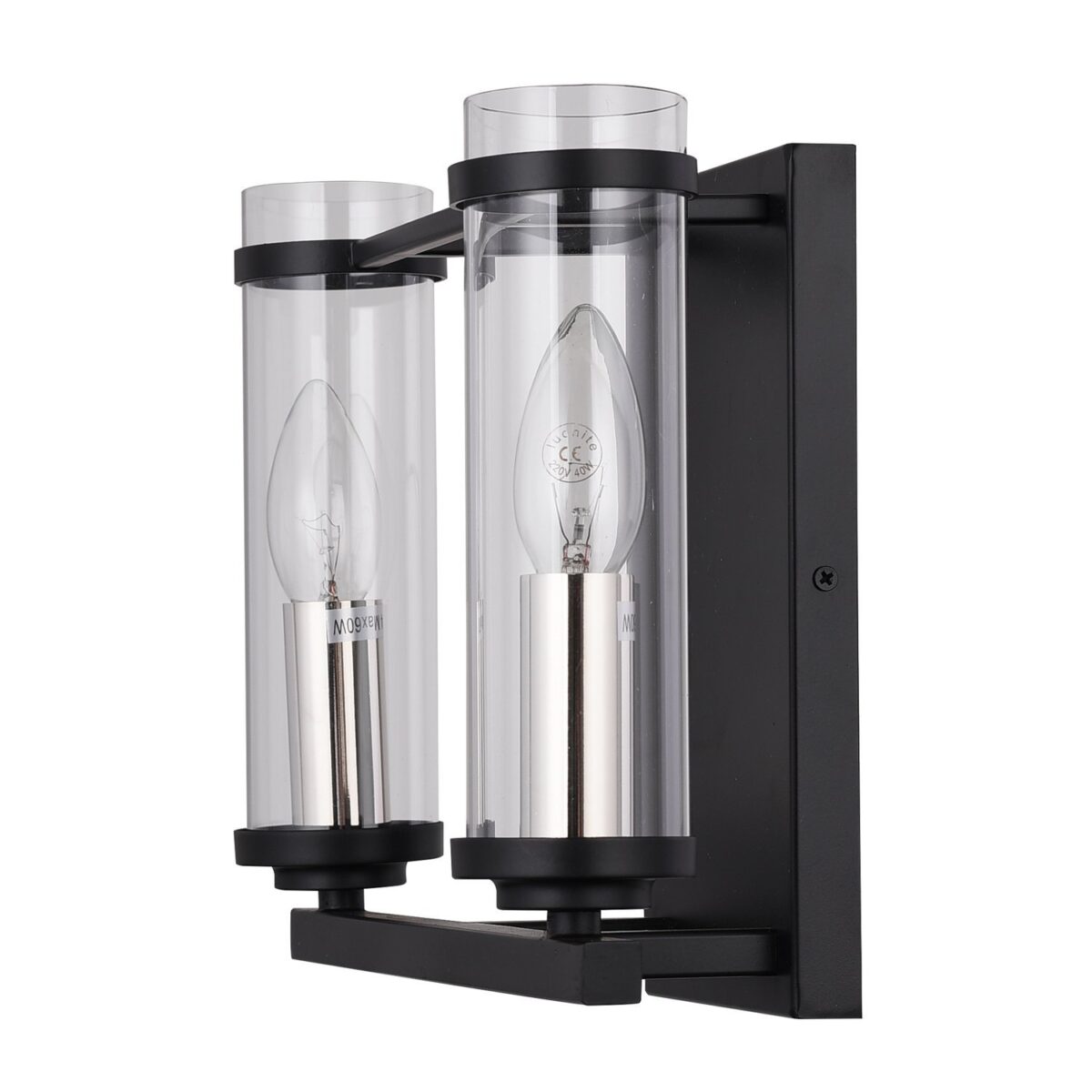 SL334.401.02 Бра ST-Luce Черный, Никель/Прозрачный E14 2*60W БИКЕРО — изображение 3
