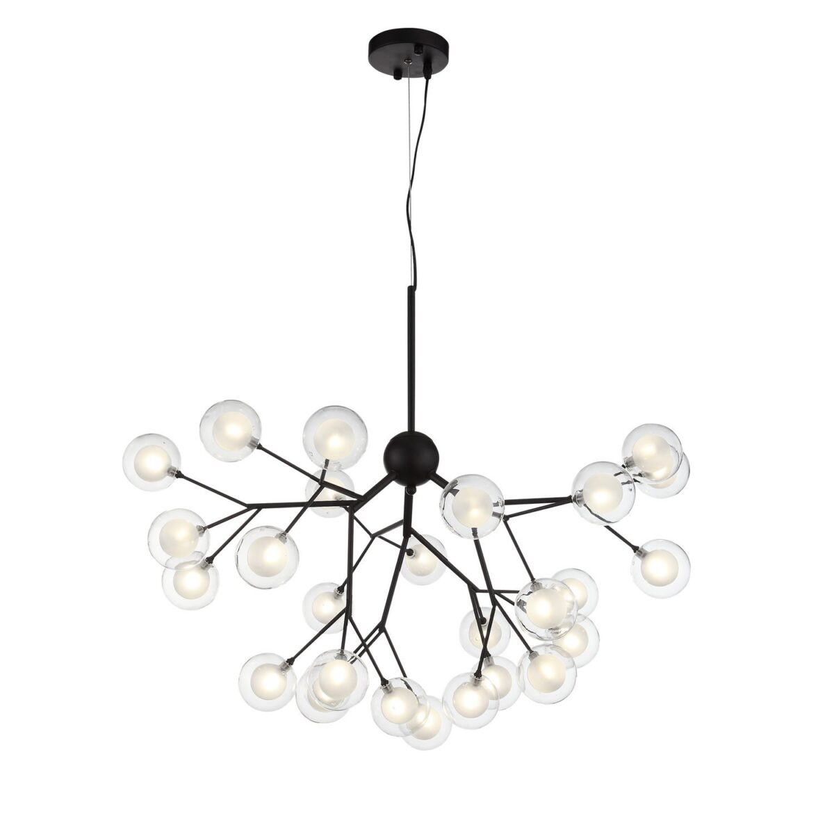 SL376.403.27 Светильник подвесной ST-Luce Черный/Прозрачный, Белый G4 LED 27*2W ДЕМЕЛЕ — изображение 1