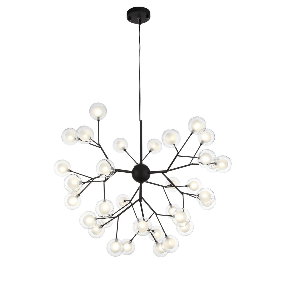 SL376.403.36 Светильник подвесной ST-Luce Черный/Прозрачный, Белый G4 LED 36*2W ДЕМЕЛЕ — изображение 1