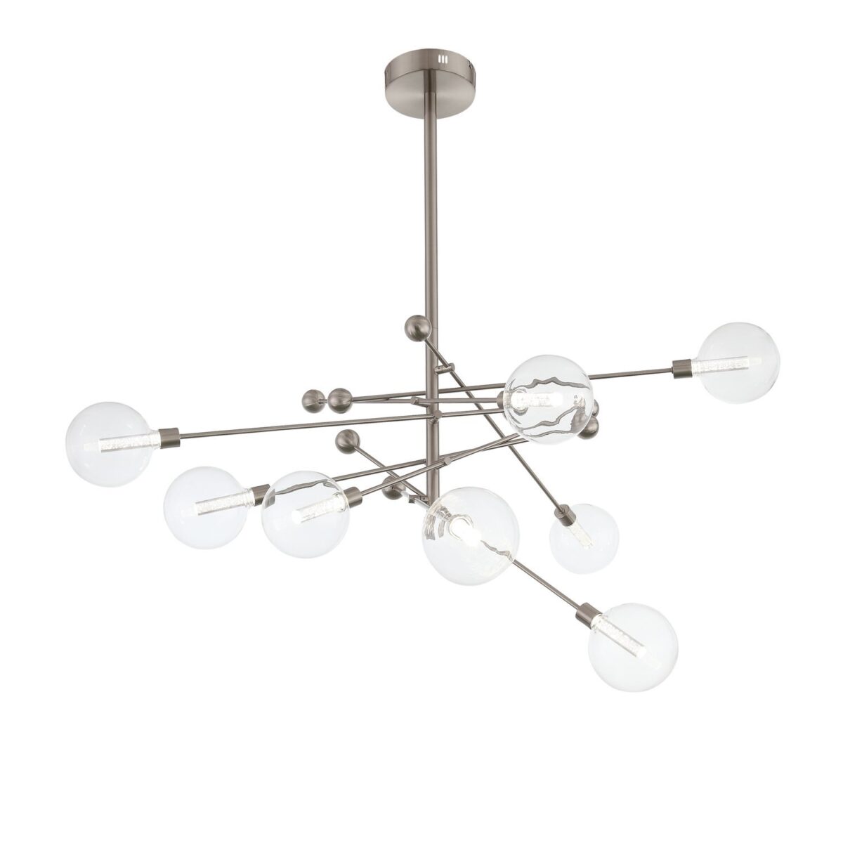 SL377.342.08 Люстра потолочная ST-Luce Никель/Прозрачный LED 8*4,5W 4000K ГАЦИО — изображение 1