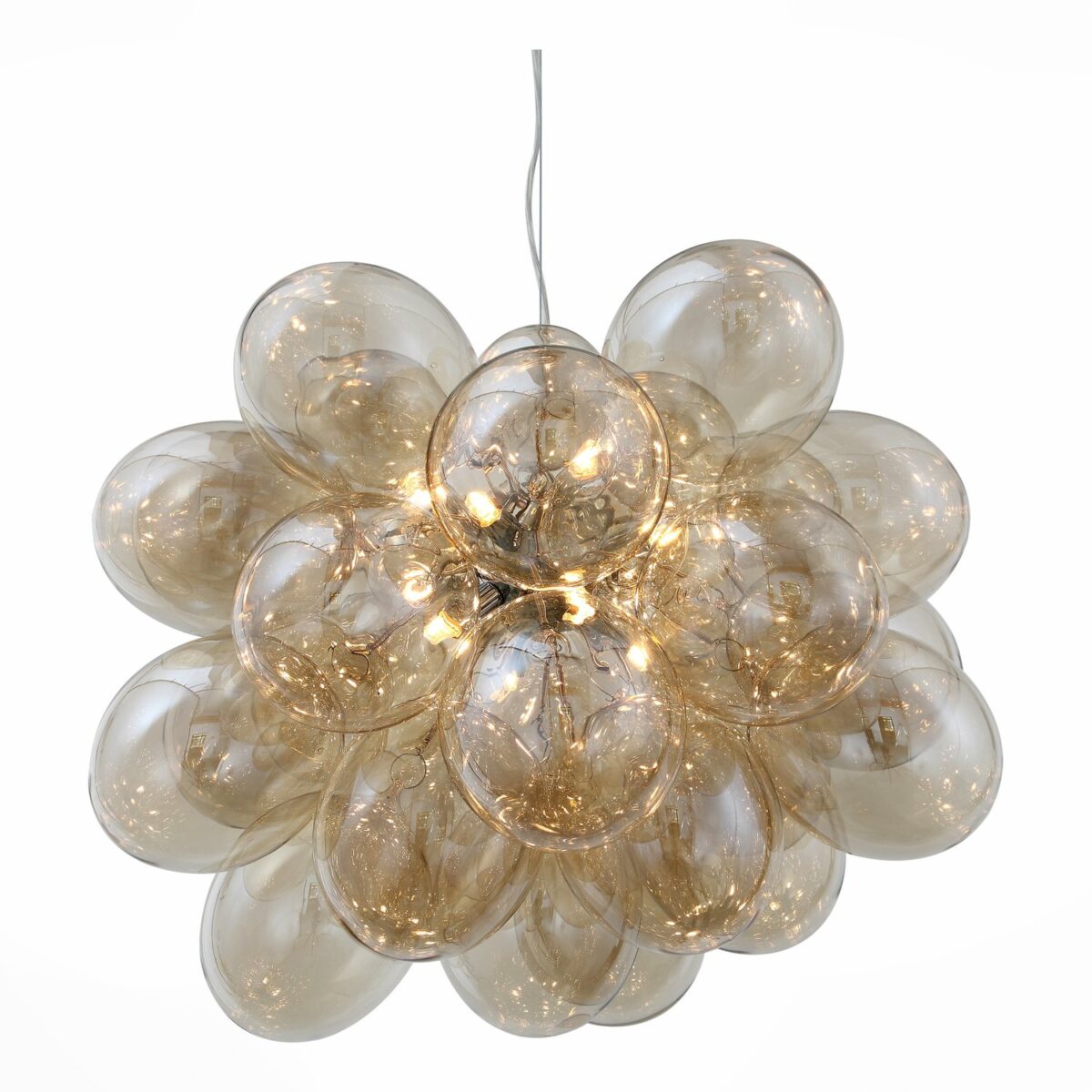 SL432.203.12 Люстра подвесная ST-Luce Хром/Коньячный G9 12*5W СОСПИРО — изображение 2