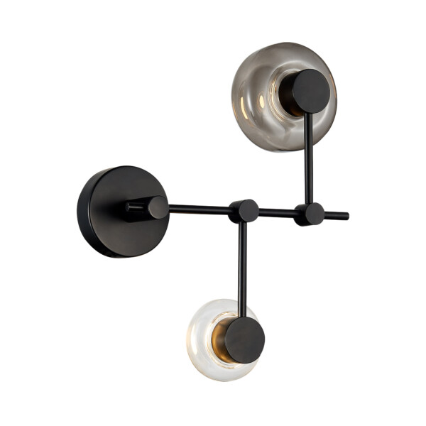 SL6005.401.02 Светильник настенный ST-Luce Черный/Дымчатый, Прозрачный LED 2*3W 3000K ВАЛЛО