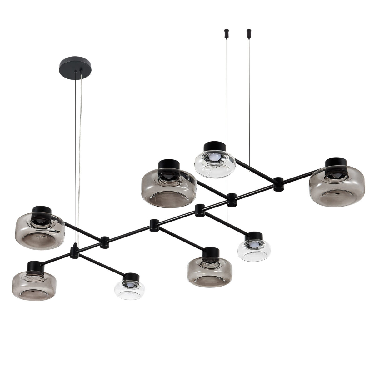 SL6005.403.08 Светильник подвесной ST-Luce Черный/Дымчатый, Прозрачный LED 8*3W 3000K ВАЛЛО — изображение 2