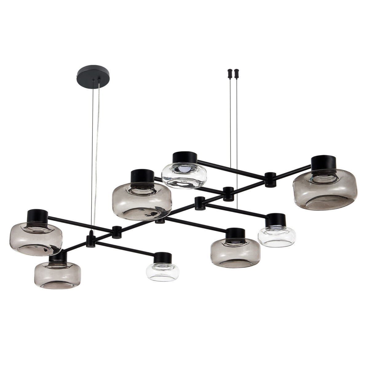 SL6005.403.08 Светильник подвесной ST-Luce Черный/Дымчатый, Прозрачный LED 8*3W 3000K ВАЛЛО — изображение 4