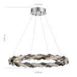 SL6009.103.01 Люстра подвесная ST-Luce Хром/Прозрачно-Дымчатый LED 1*30W 3000K ДИАМАНТА — изображение 4