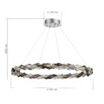 SL6009.113.01 Люстра подвесная ST-Luce Хром/Прозрачно-Дымчатый LED 1*30W 3000K ДИАМАНТА — изображение 4