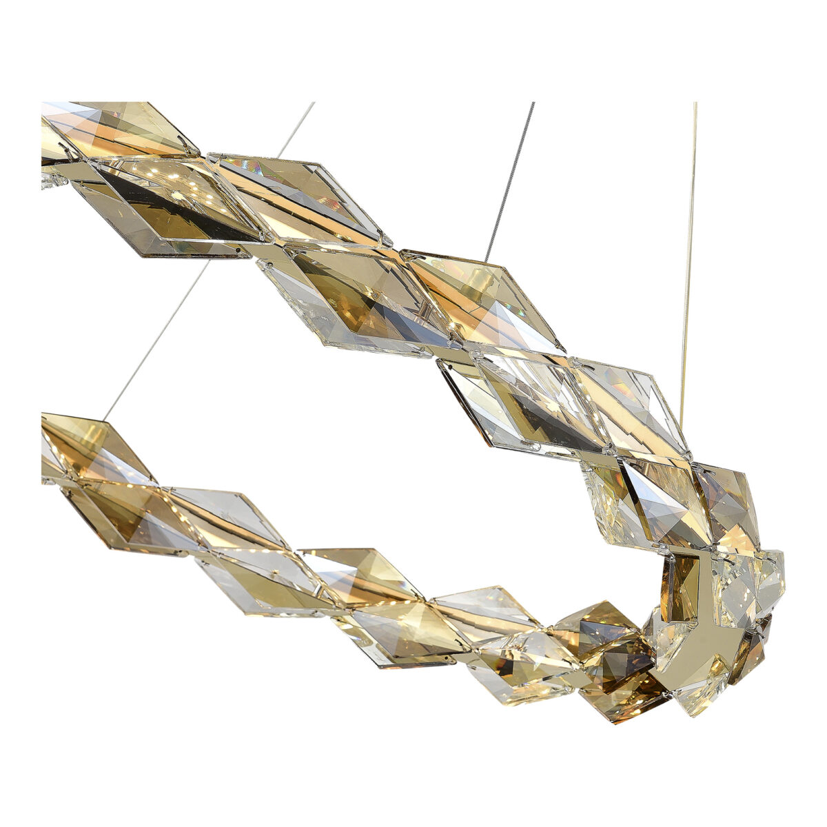 SL6009.203.01 Люстра подвесная ST-Luce Золотистый/Прозрачный,Янтарный LED 1*30W 3000K ДИАМАНТА — изображение 3