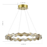 SL6009.203.01 Люстра подвесная ST-Luce Золотистый/Прозрачный,Янтарный LED 1*30W 3000K ДИАМАНТА — изображение 4