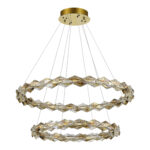 SL6009.203.02 Люстра подвесная ST-Luce Золотистый/Прозрачный,Янтарный LED 1*45W 3000K ДИАМАНТА