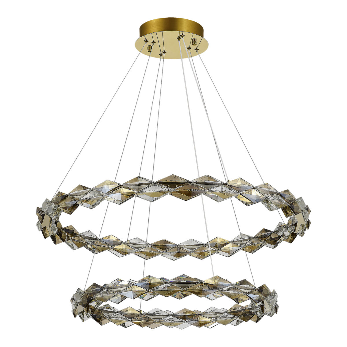 SL6009.203.02 Люстра подвесная ST-Luce Золотистый/Прозрачный,Янтарный LED 1*45W 3000K ДИАМАНТА — изображение 2