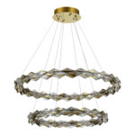 SL6009.203.02 Люстра подвесная ST-Luce Золотистый/Прозрачный,Янтарный LED 1*45W 3000K ДИАМАНТА — изображение 2