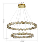 SL6009.203.02 Люстра подвесная ST-Luce Золотистый/Прозрачный,Янтарный LED 1*45W 3000K ДИАМАНТА — изображение 4