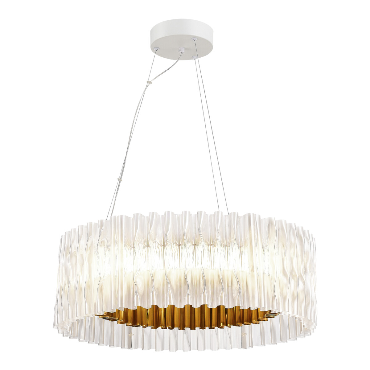 SL6012.203.01 Светильник подвесной ST-Luce Золотистый/Прозрачный LED 1*64W НАЗАРЕ — изображение 1