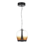 SL6014.413.01 Светильник подвесной ST-Luce Черный/Коричневый, Черный LED 1*17W 3000K РИПЛ