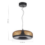 SL6014.603.01 Светильник подвесной ST-Luce Черный/Коричневый, с пузырьками LED 1*42W 3000K РИПЛ — изображение 7