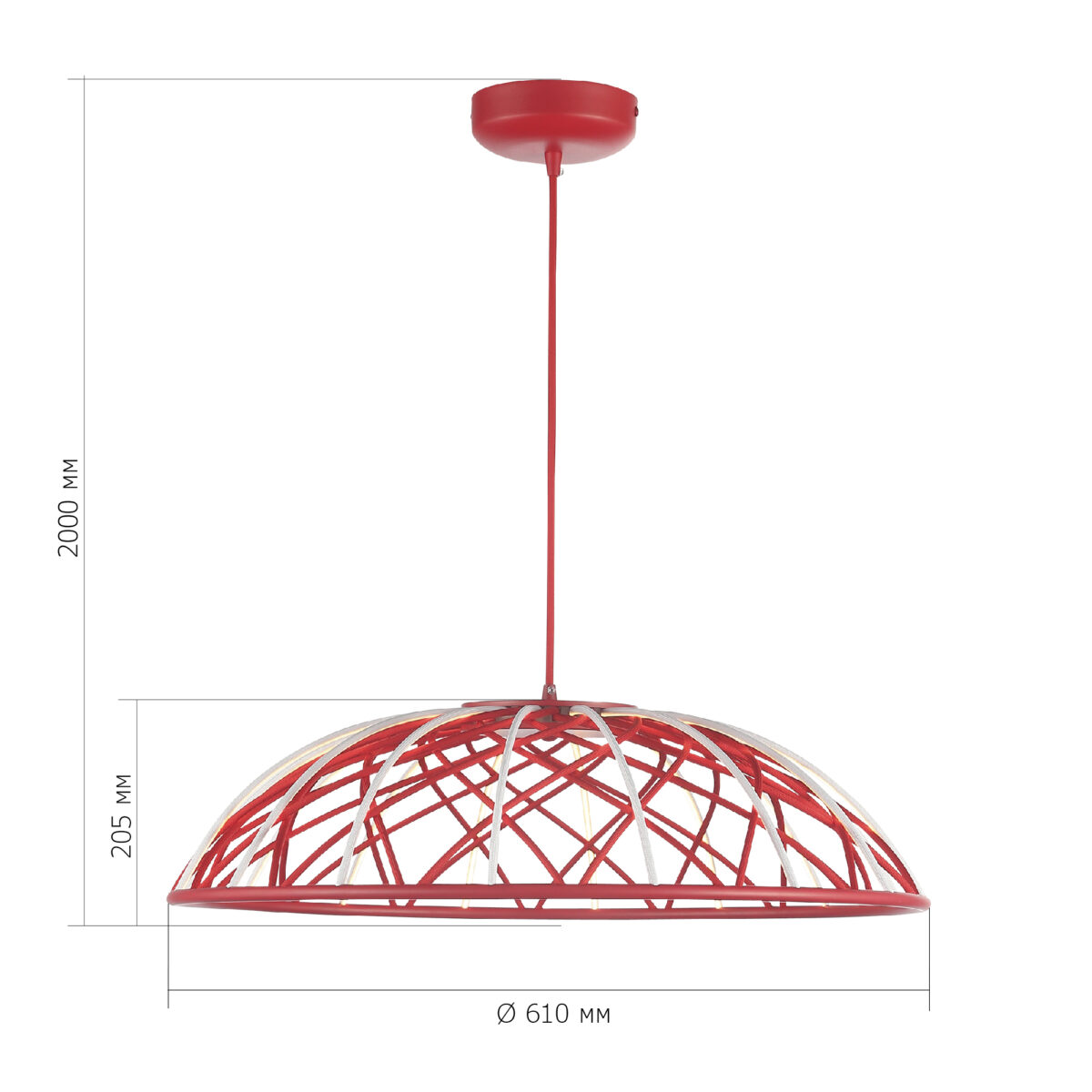 SL6016.603.01 Светильник подвесной ST-Luce Красный/Красный LED 1*20W 3000K БАУНД — изображение 8