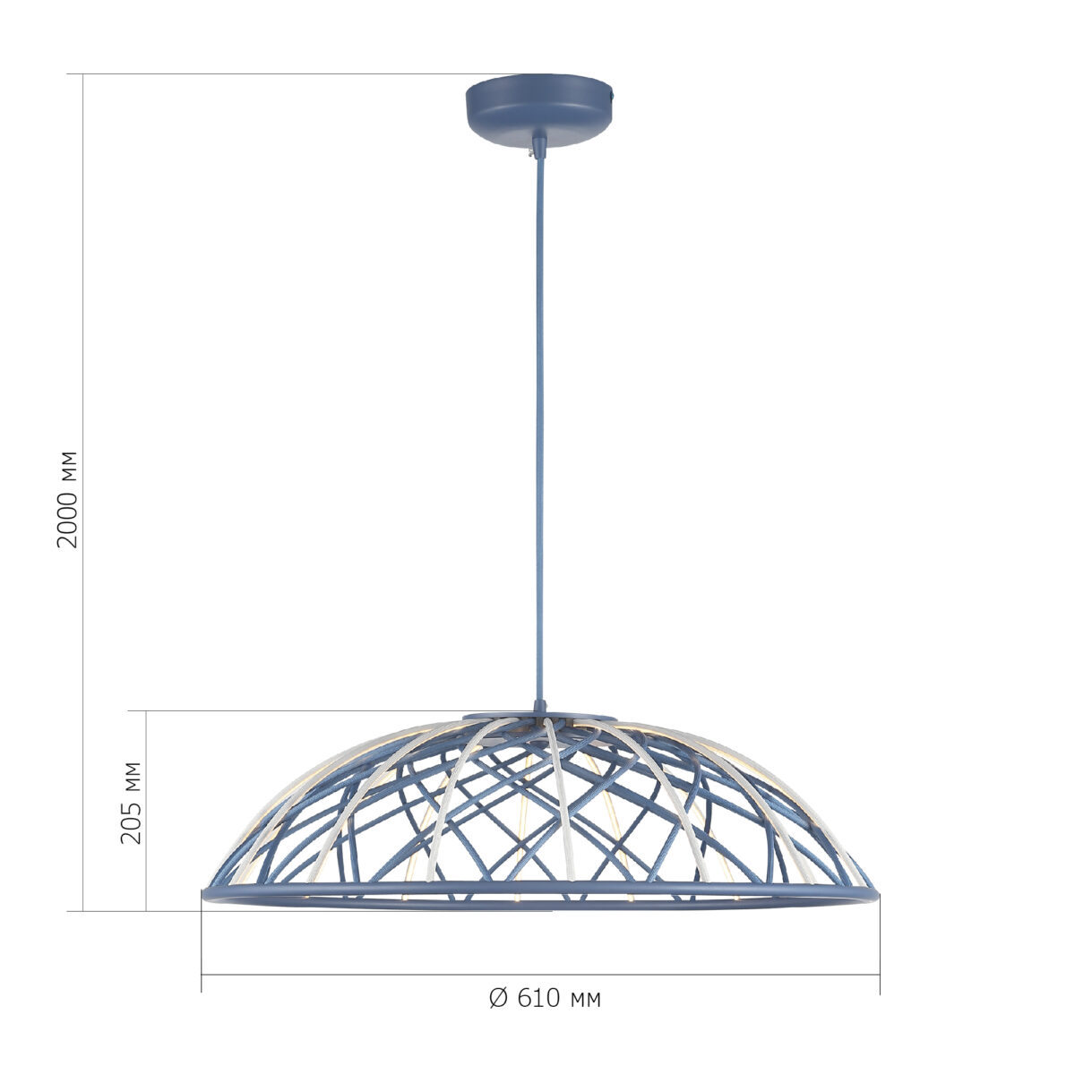 SL6016.703.01 Светильник подвесной ST-Luce Синий/Синий LED 1*20W 3000K БАУНД — изображение 8