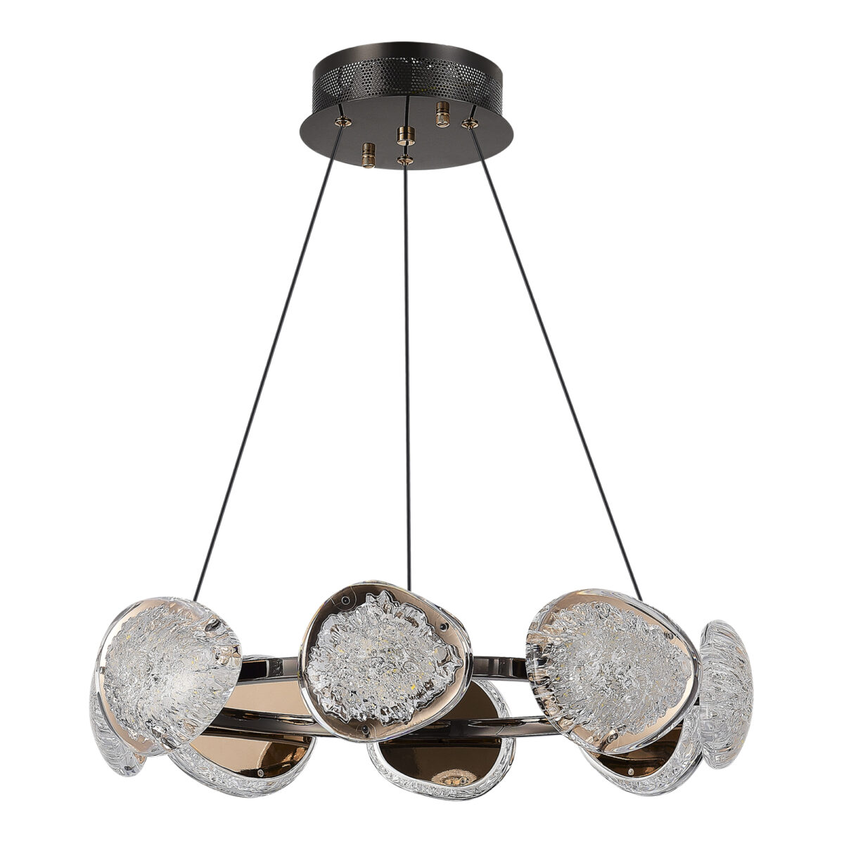 SL6018.203.64 Светильник подвесной ST-Luce черный/ золотистый / прозрачный LED 1*64W 4000K МИСТЕРИ — изображение 2