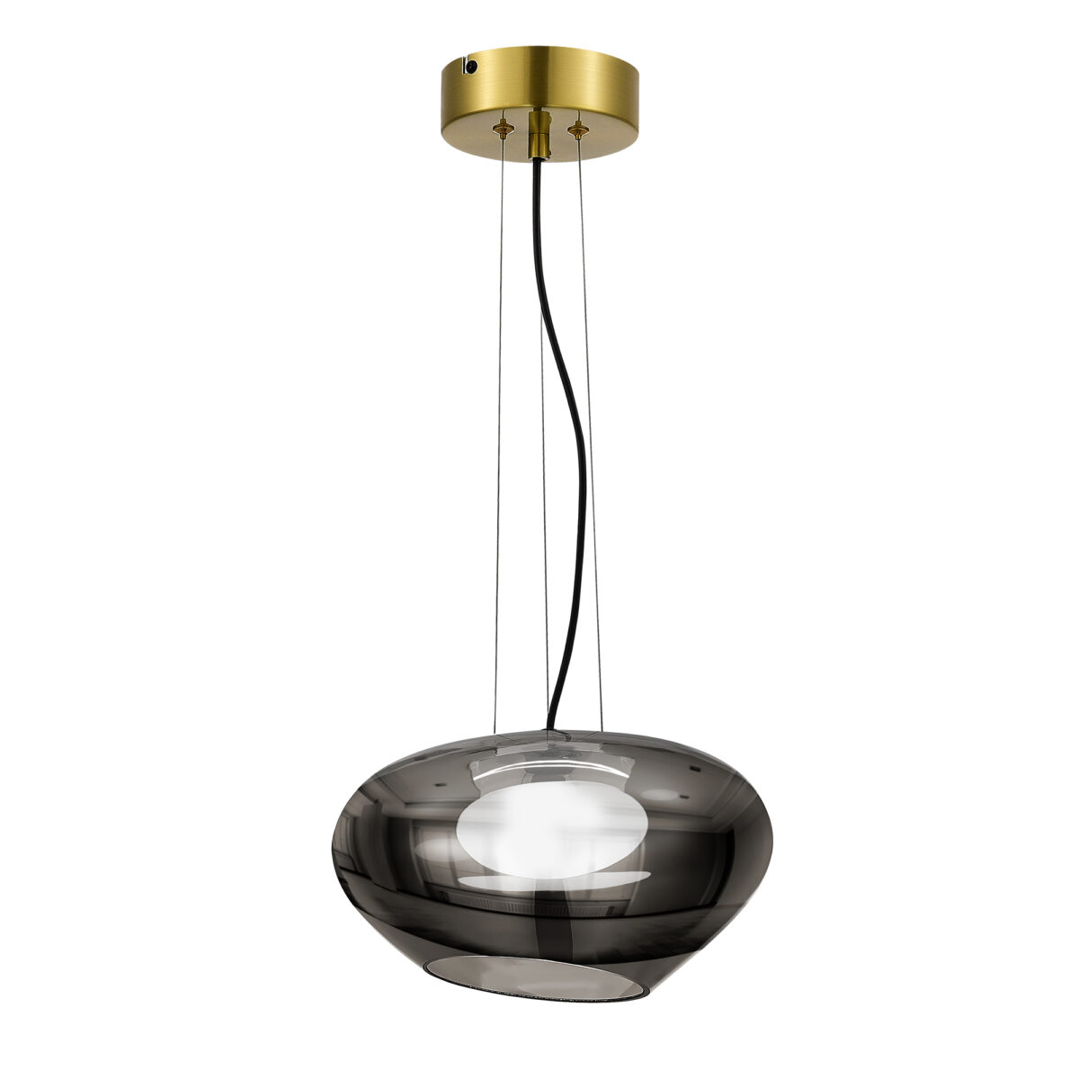 SL6019.303.01 Светильник подвесной ST-Luce Латунь/Дымчатый, Белый LED 1*10W 3000K ФОРЕЙ — изображение 1