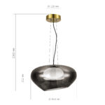 SL6019.313.01 Светильник подвесной ST-Luce Латунь/Дымчатый, Белый LED 1*20W 3000K ФОРЕЙ — изображение 4