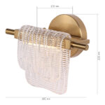 SL6021.201.06 Светильник настенный ST-Luce золотистый/прозрачный LED 1*6W 3000K ВУАЛЬ — изображение 6