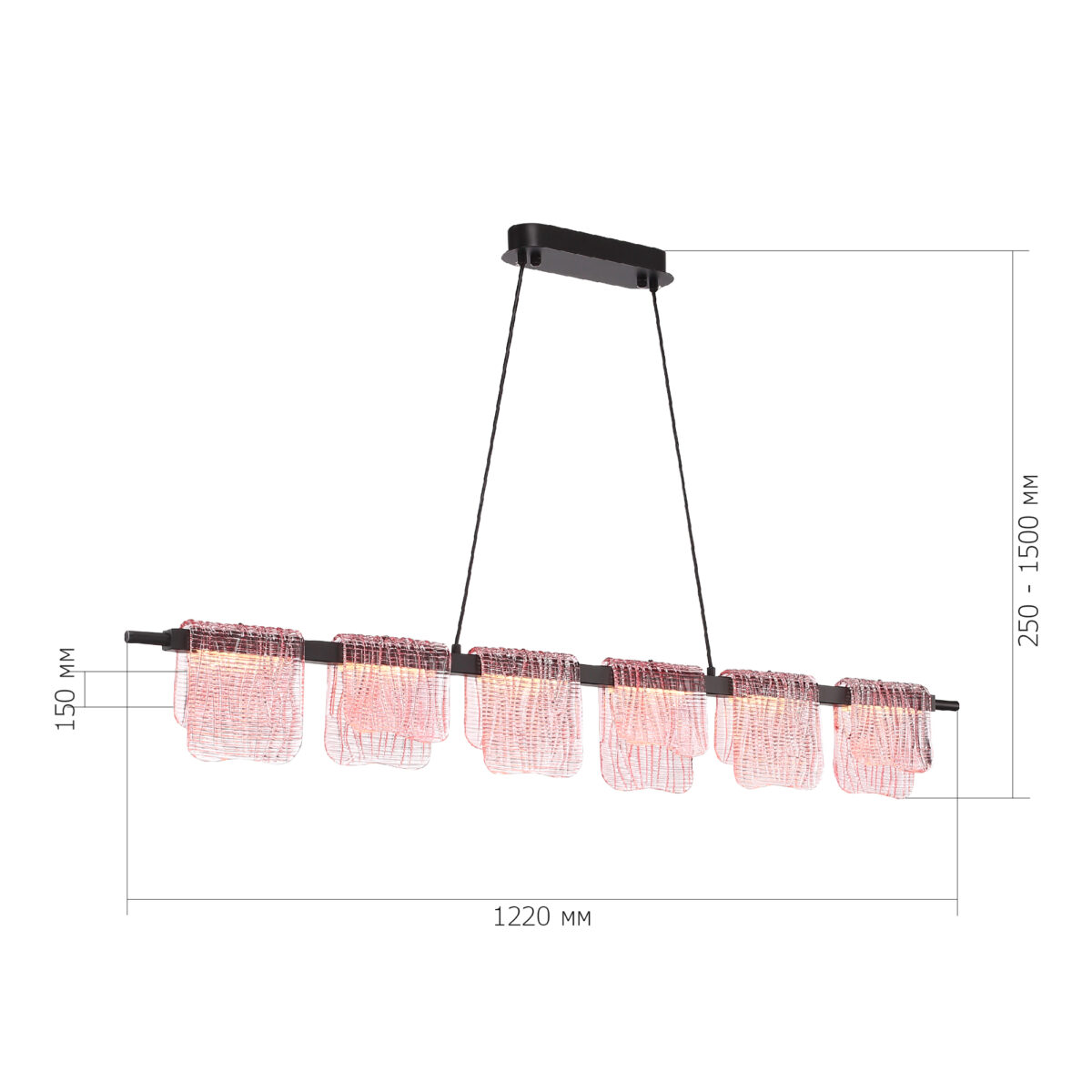 SL6021.403.36 Светильник подвесной ST-Luce черный/розовый LED 1*36W 3000K ВУАЛЬ — изображение 6