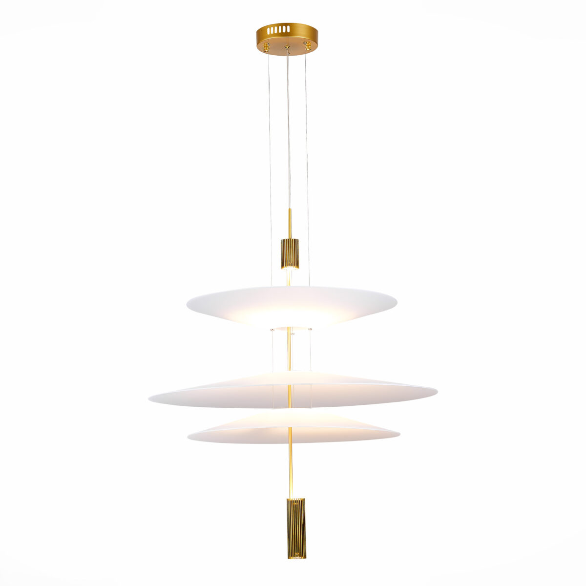 SL6101.223.01 Люстра подвесная ST-Luce Золотистый/Белый LED 1*15W 3000K ИСОЛА — изображение 1