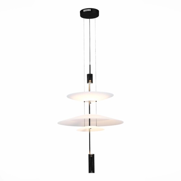в наличии SL6101.413.01 Люстра подвесная ST-Luce Черный/Белый LED 1*15W 3000K ИСОЛА - купить в интернет-магазине Светильники Торг
